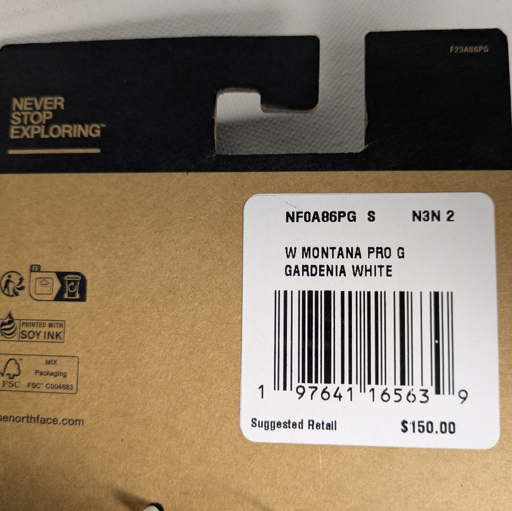 New THE NORTH FACE Women's Montana Pro Ski Gloves Size S Gardenia White Warmest - Picture 6 of 11